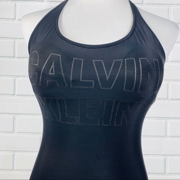 Calvin Klein Black One Piece Swimsuit - Size 6 - Picture 2 of 11